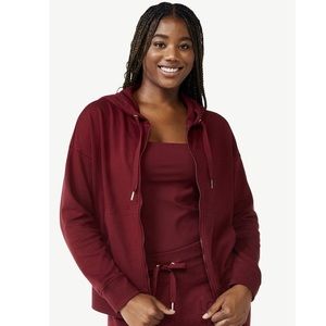 Love & Sports Embossed Logo Hoodie with Zip Front